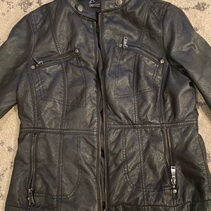 Black leather jacket